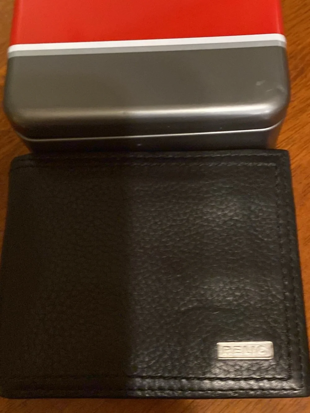 Relic Black Pebbled Leather Zip Traveler Wallet